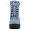 BLISSFUL STEP Women's Zip Chunky Heel Platform Ankle Combat Boots - 2 of 4