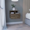TIRAMISUBEST Floating Nightstand 12"H - Brown Mobile File Cabinet - 2 of 4