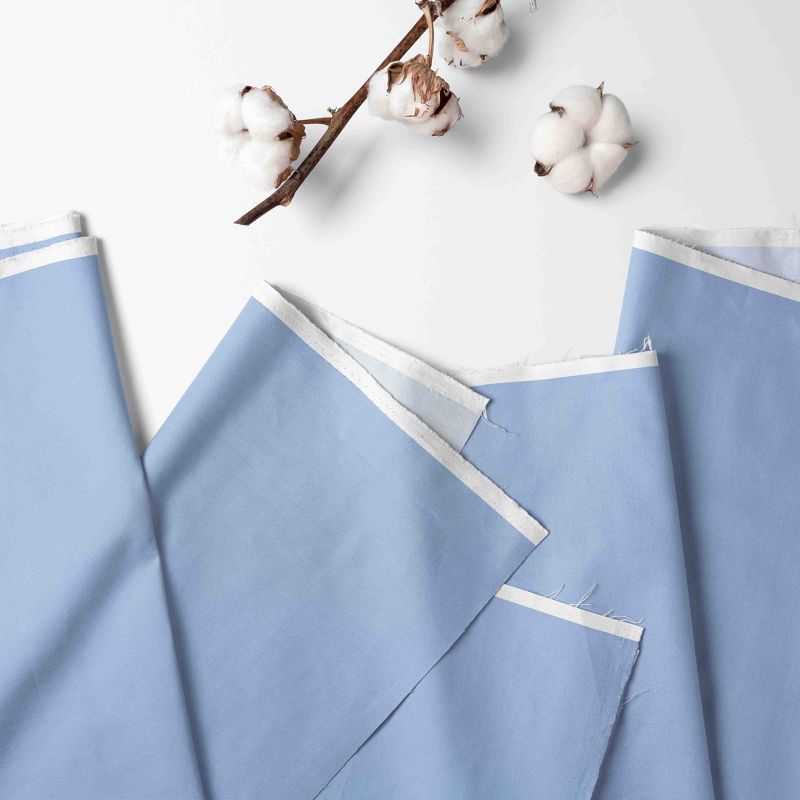  Bacati - 3 Layer Ruffled Crib/Toddler Bed Skirt - White/Blue/Navy, 2 of 7