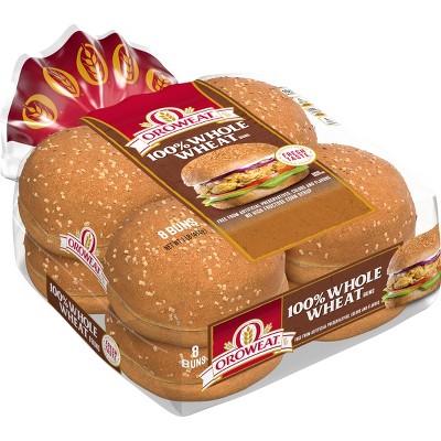 Oroweat 100%Whole Wheat Hamburger Buns - 16oz