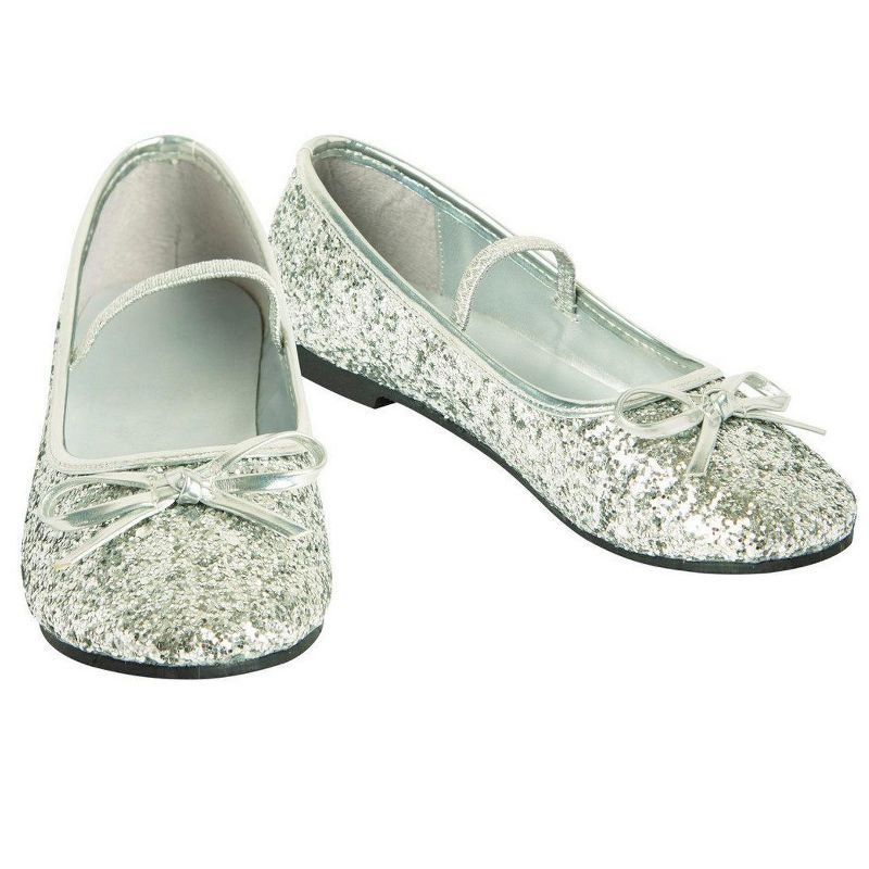Rubies Girls Silver Ballet Shoe, 1 of 2