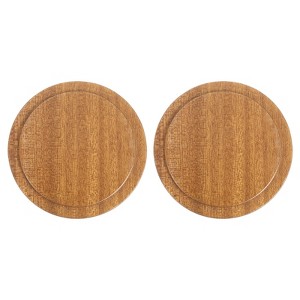 Unique Bargains Bamboo Durable Easy to Clean Cup Lid 2 Pcs - 1 of 4