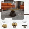 LeisureMod Tully Collection Glass Coffee Table, Gold Rim with Glass/ Sintered Stone Top - 4 of 4