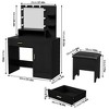 Vanity Desk, Makeup Vanity Desk with Mirror & 9 LED Light Bulbs - 2 of 4