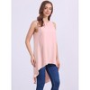 INSPIRE CHIC Women's Casual High Low Blouse Sleeveless Crewneck Asymmetrical Hem Flowy Blouse - 2 of 4