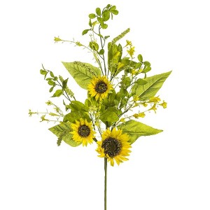 Allstate Floral Sunflower and Wildflower Artificial Floral Silk Spray - 33" - Yellow - 1 of 4