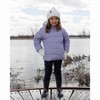 Deux par Deux Girl Compressible Winter Puffy Coat Designed for Car Seat Purple Gray - 2 of 4