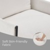 Syemin Accent Chairs Decorative Chair with Removable Cushion and Metal Stand for Living Room, Bedroom, Office, White, 28.54"*32.17"*31.1" - 4 of 4