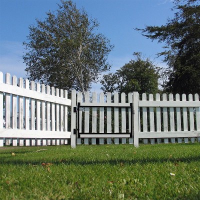 Adjustable Black Steel Frame Gate Building Kit with Hardware