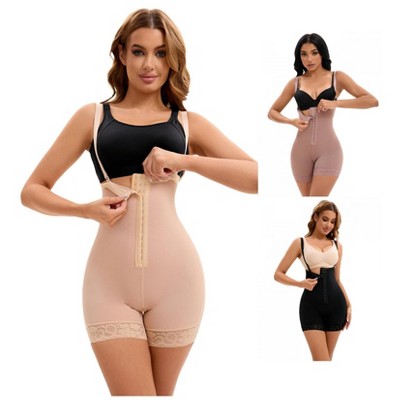 INSPIRE CHIC Women's 3 Packs Cami Convertible Straps Tummy Control Front Hook Closure Body Shapers