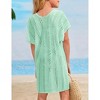 Girls swim cover up crochet swimsuits kids swimwear beachwear tops - 4 of 4