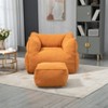 NicBex High Back Bean Bag Chair for Adults and Kids,Lazy Sofa with Footstool for Living Room,Bedroom,Apartment - 2 of 4