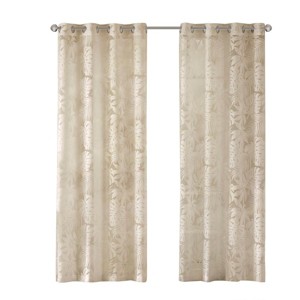TopComfy Curtain Panels Palm Leaf Burnout Window Sheer Ins Style Palm Leaf Pattern Curtain Translucent for Home, Multicolored, 3.15"*9.84"*4.69" - 1 of 4