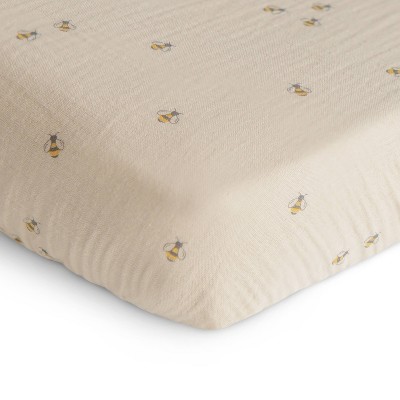 Mushie Extra Soft Muslin Crib Fitted Sheet