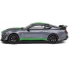 Shelby Mustang GT500 Fast Track Gray Metallic with Neon Green Stripes 1/43 Diecast Model Car by Solido - 2 of 4