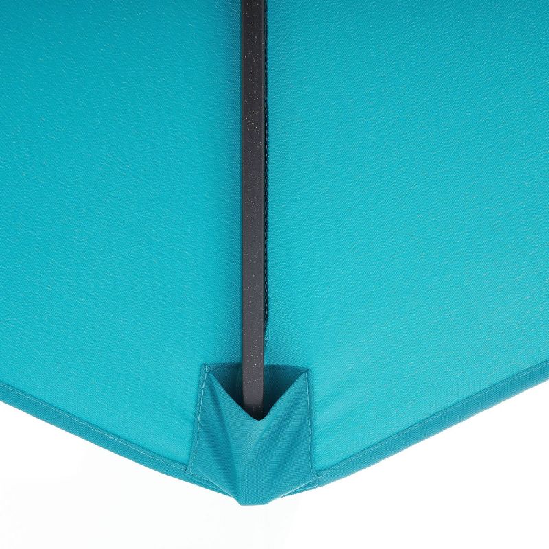 9&#39; x 9&#39; UV Protected Patio Umbrella with Crank and Push Button Tilt Blue Lake - Wellfor, 4 of 12