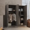 FUFU&GAGA Contemporary 4 Door Wardrobe Multi Storage Compartment Bedroom Storage Armoire - 2 of 4