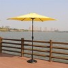 XINGHANZHENXUAN Outdoor Patio Umbrella, Patio Umbrella with 33 pounds Round Resin Umbrella Base, Push Button Tilt and Crank lift - 3 of 4