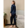 SilkSilky Women's Binding Trim Classic Pure Silk Pajama Set - 4 of 4