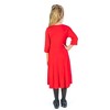 24seven Comfort Apparel Knee Length Fit and Flare Girls Comfortable Party Dress - 3 of 4