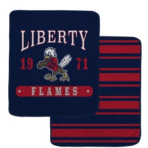 NCAA Liberty Flames Varsity Plaque Double Sided Royal Plush Blanket: Sports Team Logo - 1 of 1