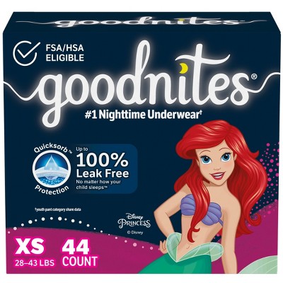 Goodnites Girls' Nighttime Underwear - XS - Giga Pack - 44ct