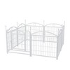 SEVOBAL Pet Crates and Houses 8 Panel Metal Dog Playpen with Doors for Indoor Outdoor Yard Living Room, White, 48.4"*48.4"*24.2" - 2 of 4