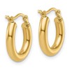 Black Bow Jewelry 3mm Round Hoop Earrings in 14k Yellow Gold, 16mm (5/8 Inch) - 3 of 4