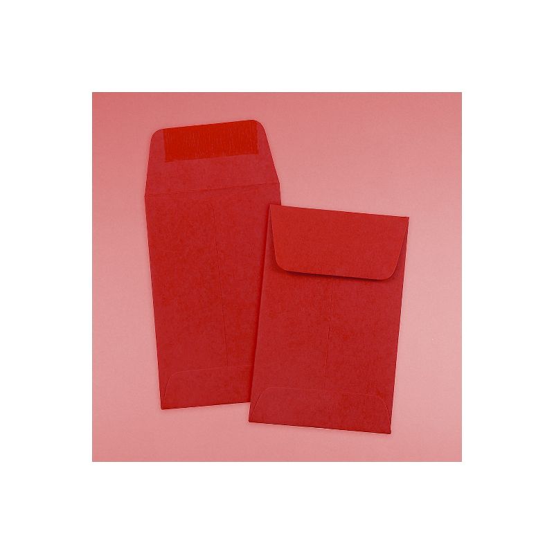 JAM Paper #1 Coin Business Colored Envelopes 2.25 x 3.5 Red Recycled 356730632, 4 of 5