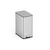 LunaLulinlk Silver Stainless Steel (2 Pack) 2.6 Gallon Trash Can, Ultra-Slim Step-Up Bathroom Trash Can - 2 of 4
