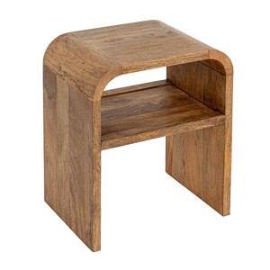 Storied Home Waterfall Edge End Table with Shelf - 1 of 4