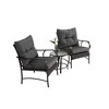 Ridstar 3-Piece Modern Outdoor Patio Set with Chairs and Coffee Table For Garden Patio-Grey - 3 of 4