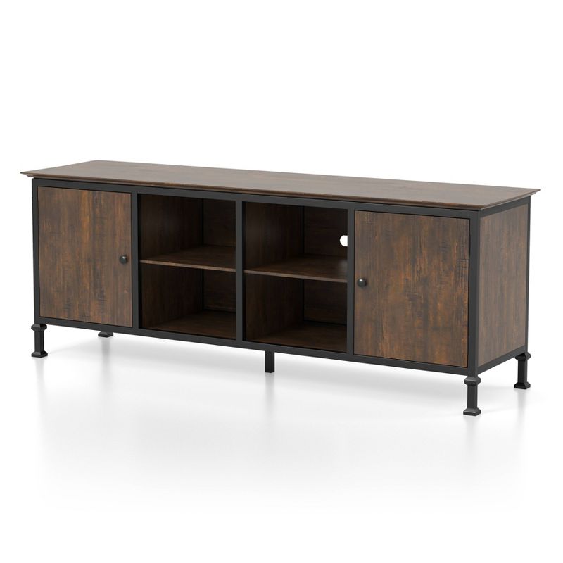 Kelson Multi Storage TV Stand for TVs up to 80&#34; Medium Weathered Oak - HOMES: Inside + Out, 1 of 11