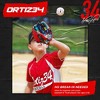 Ortiz34 9" Graffiti Youth T-Ball Glove, Right Hand Throw, Easy Close, No Break-In, Lightweight, Black/Red - 4 of 4