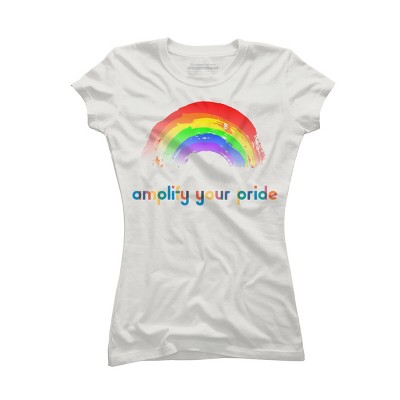 Adult Design By Humans Amplify Your Pride Rainbow By RhintoPow T-Shirt