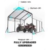 13'x16'x11' Metal Carport, Steel Heavy Duty Carport for All-Weather, Permanent Shelter for Cars, Motorcycles, ATV, or Boats, N.W. 500 Lbs - 3 of 4