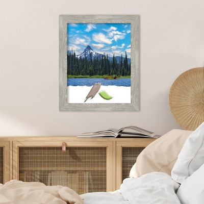 Dove Greywash Narrow Rustic Wood Wall Frame