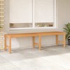 vidaXL Outdoor Patio Bench Garden Bench with Wooden Frame Solid Wood Teak - 70.9" x 15.7" x 17.7" 2-Seater - 2 of 4