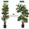 Faux Fiddle Leaf Fig Tree, Potted Fake Ficus Lyrata Plant with Decorative Fiddle Leaves, Artificial Trees for Home Office Porch Decor - 3 of 4