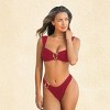 Women's Bikini Set Golden Ring Accents Bathing Suit- Cupshe - 4 of 4