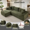 108" Sectional Couches for Living Room, L-Shaped Plush Corduroy Fabric Upholstered Modular Sectional Couches - 4 of 4