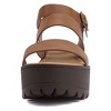 Soda ACCOUNT Women's Open Toe Block Heel Platform Sandals with Adjustable Ankle Strap - 4 of 4