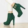 Allegra K Women's Round Toe Chunky High Heel Platform Ankle Boots - 2 of 4