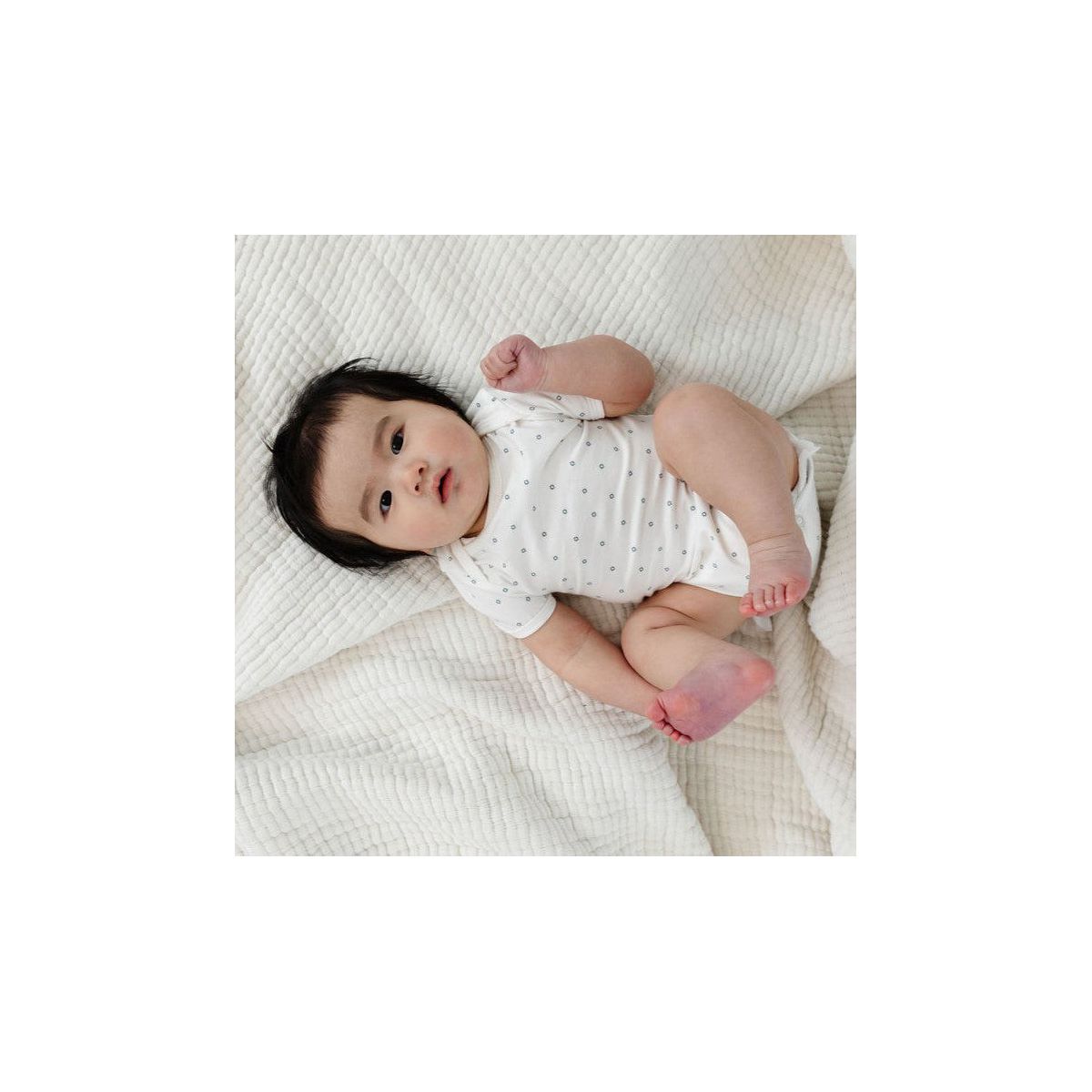 Ely's & Co. Cotton Baby Boy Short Sleeves Bodysuits-Undershirts Blue - 3 Pack, Stripes, Diamonds, Dragonfly - thumbnail 7