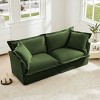 2 Seat Sectional Sofa,Straight Sectional Sofa With Upholstered Cushion And Detachable Cover,Deep Seat Sofa For Living Room-Cuddlewood - 3 of 4