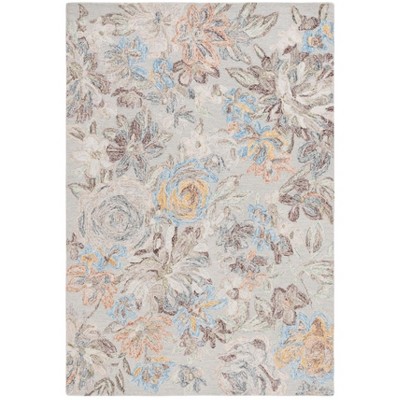 Blossom BLM556 Handmade Tufted Area Rug - Grey/Blue - 6' X 9' - Safavieh