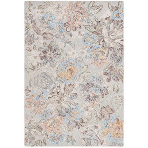 Blossom BLM556 Handmade Tufted Area Rug - Grey/Blue - 8' X 10' - Safavieh - 1 of 4