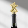 Unique Bargains Gingerbread Man Bottle Stopper Zinc Alloy TPR Gold Tone Black 1 Pc - 2 of 3