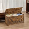 Farmhouse Style Storage Chest and Bench with Safety Hinges - Versatile Storage Solution for Entryway, Bedroom, and Living Room - 2 of 4