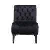 Grungis Velvet Accent Chair with Wooden Legs,Modern Armless Chair with Thick Foam Padding,Leisure Chair for Bedroom,Reading Room - 4 of 4